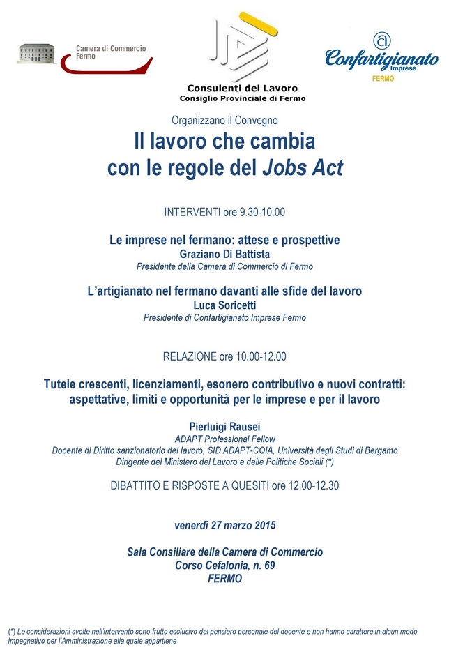Locandina Convegno Confartigianato-CCIAA-FM Lavoro Jobs Act web OK